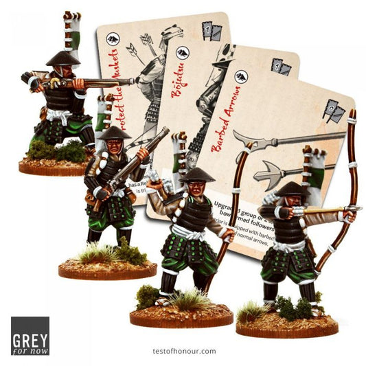 Test of Honour Ashigaru with Bows and Muskets 28mm Wargame Miniatures