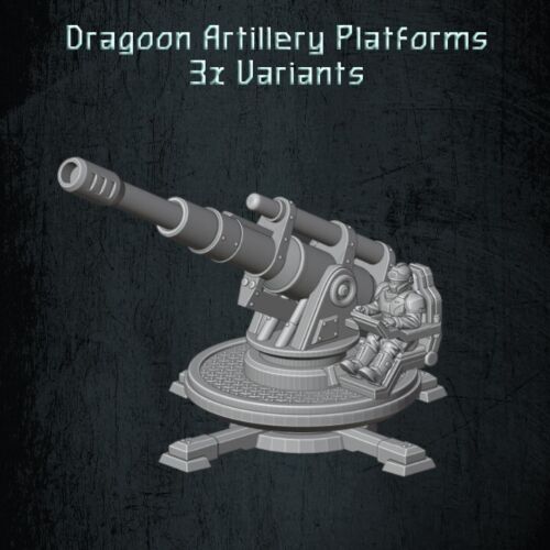 QM 3D Solarian Dragoons Artillery Platforms x 3 40k Astra Militarum Stargrave Xenos Rampant 28mm