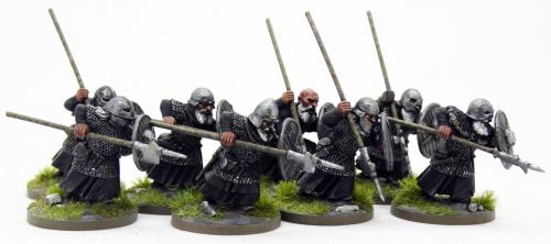 Dvergr Warriors with SPEARS Advancing - Dark Dwarves / Duergar Saga Ragnarok Miniatures