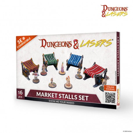 Market Stalls Set Miniature Pack Dungeons & Lasers