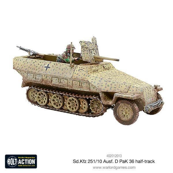 Sd.Kfz 251/10 ausf D (37mm Pak) Half Track German Tank : Bolt Action
