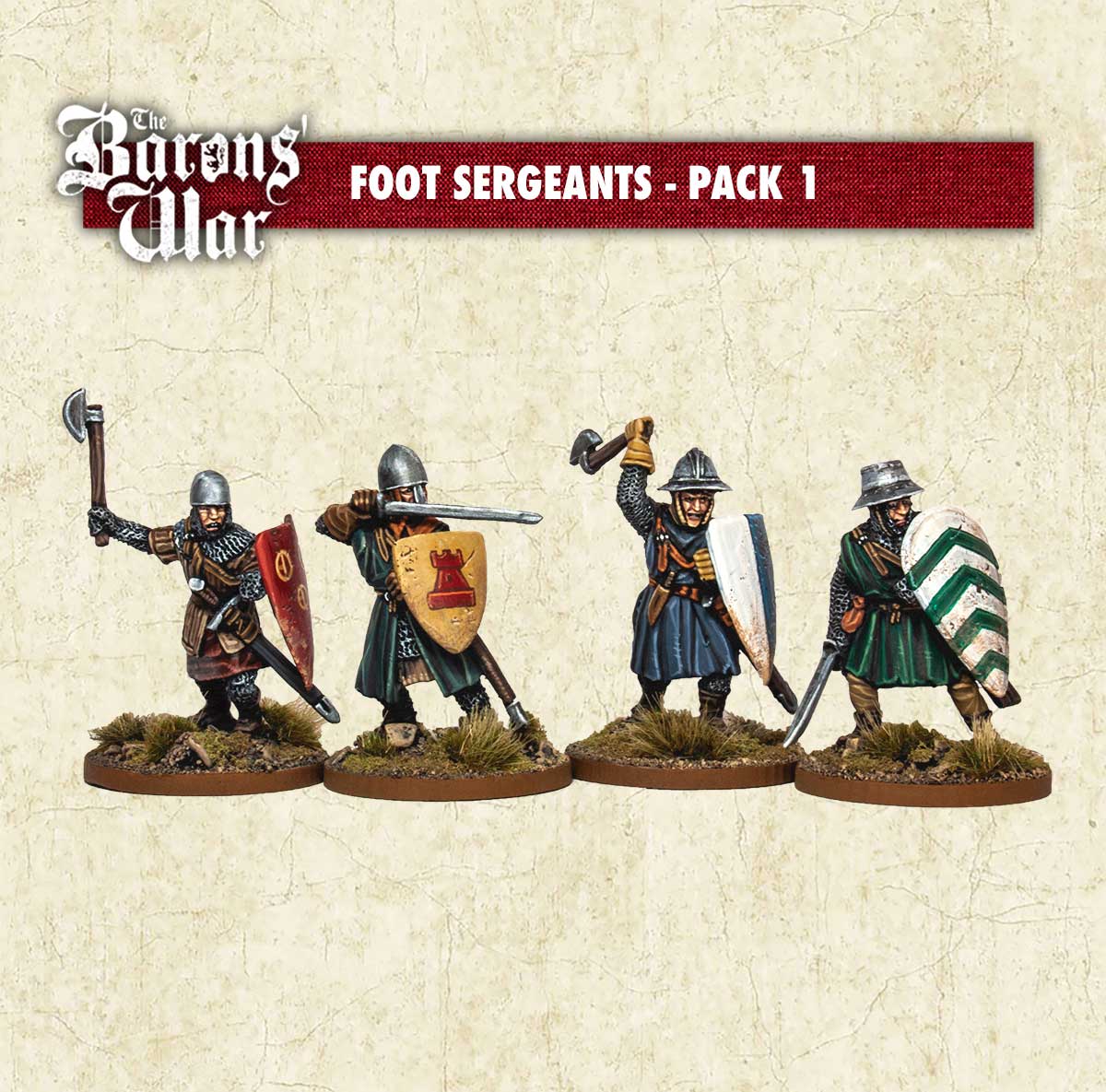 Foot Sergeants w/ Hand Weapons 1 Footsore medieval historical miniatures