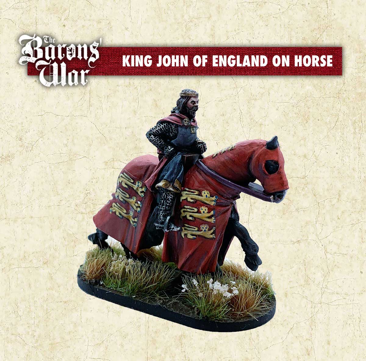 King John of England on Horse Footsore medieval historical miniatures