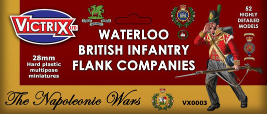 WATERLOO BRITISH INFANTRY FLANK COMPANIES VICTRIX historical wargaming miniatures