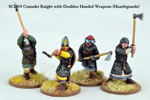 Crusader Knights with Double Handed Weapons (Hearthguards) (4) Saga Gripping Beast