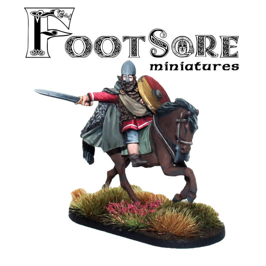 Welsh Mounted Dark Age Commander: Footsore Miniature