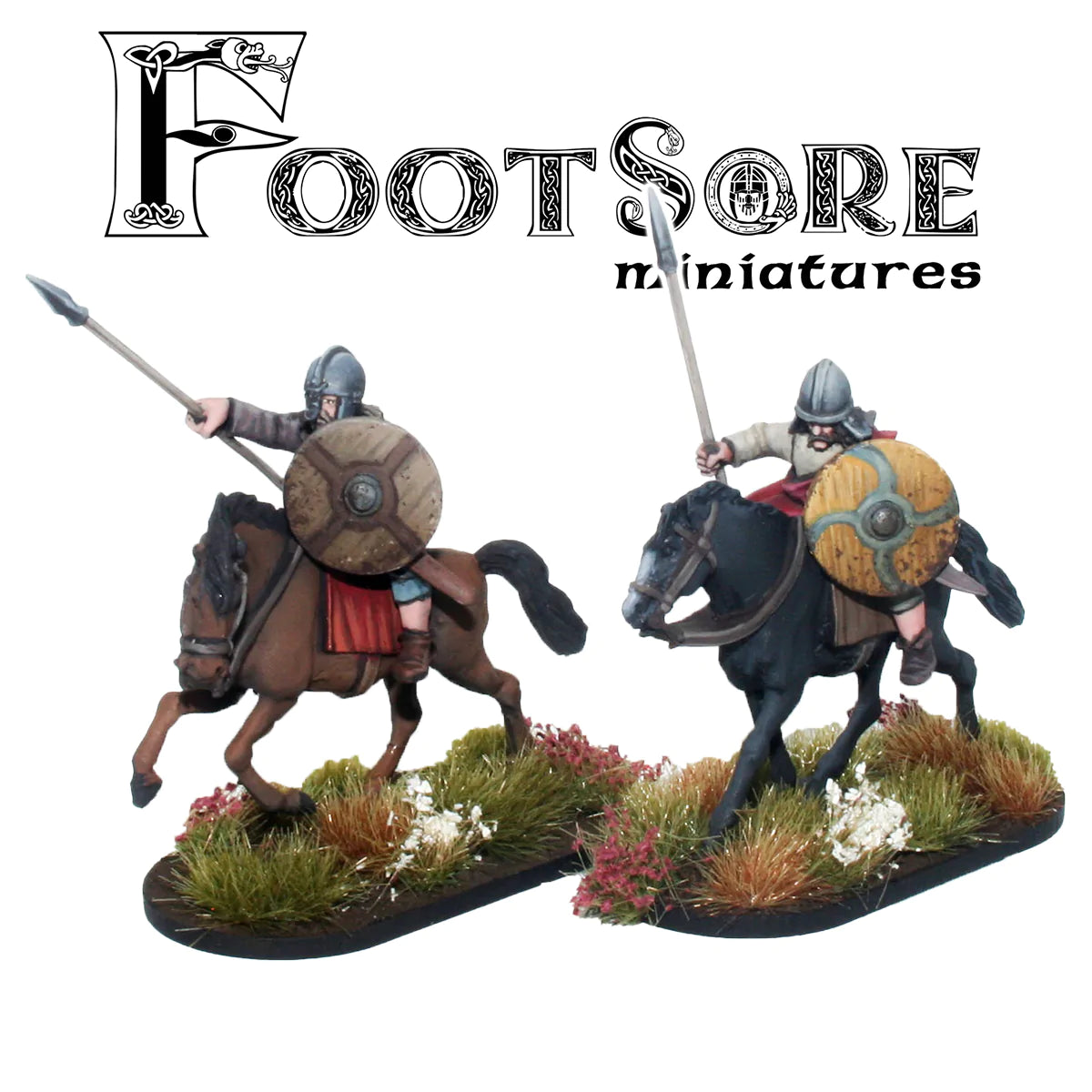 WLS207HS Welsh Cavalry with Spears Footsore Barons War 28mm