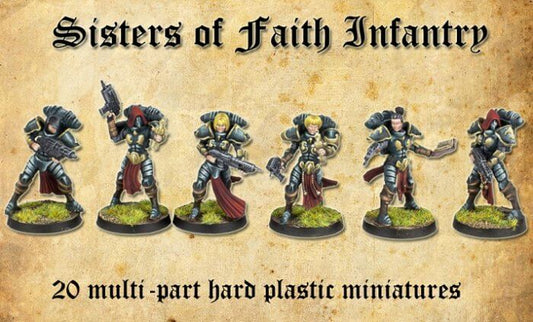 Sisters of Faith (female space paladins) Shield Wolf miniatures