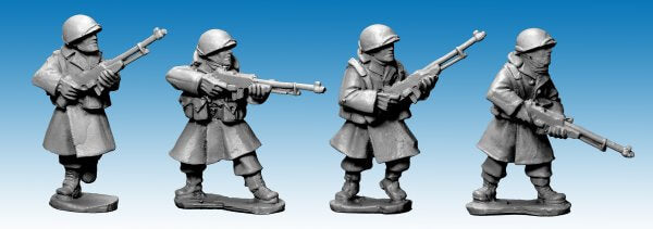 US Infantry in Greatcoats w B.A.R's WWII Artizan miniatures