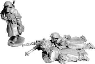 US Infantry in Greatcoats .30cal Team WWII Artizan miniatures