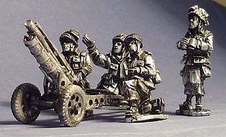 US Airborne 75mm Howitzer and Crew WWII Artizan