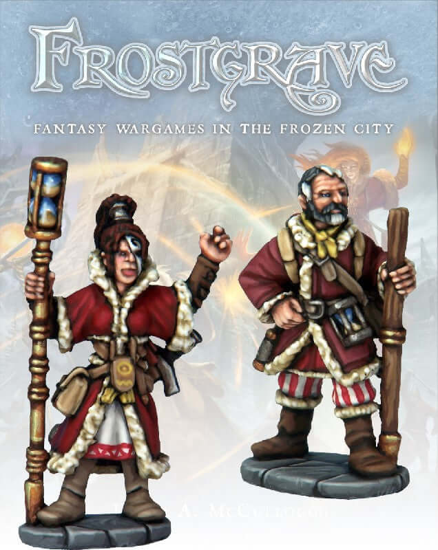 Chronomancer & Apprentice for Frostgrave by NorthStar 28mm Fantasy miniatures Great for Dungeons & Dragons