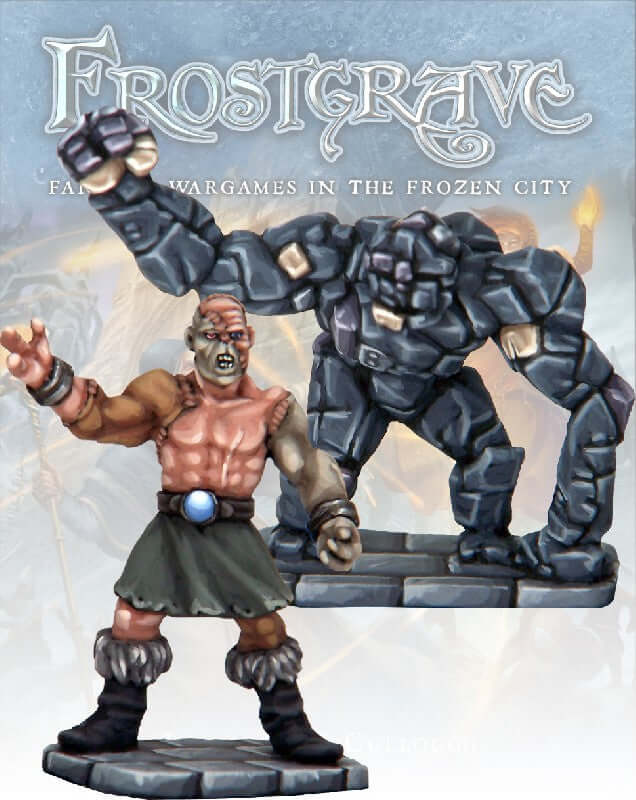 Flesh Golem and Stone Construct Frostgrave 28mm Fantasy miniatures Great for Dungeons & Dragons