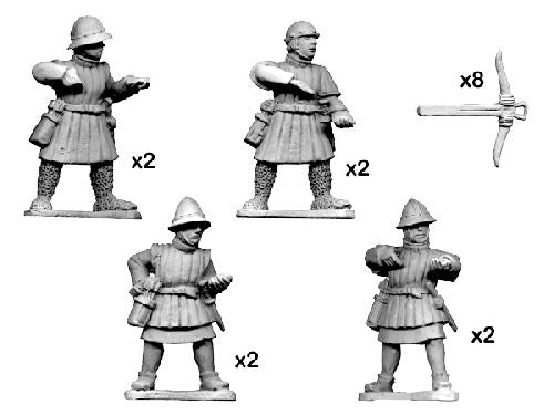 Armoured crossbowmen: Crusader Miniatures