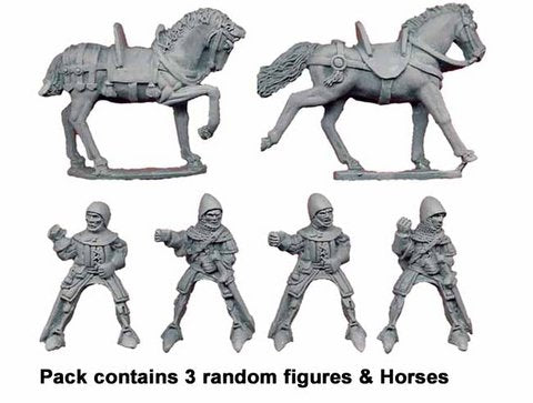 Mounted Hobilars: 100 Year War Crusader Miniatures