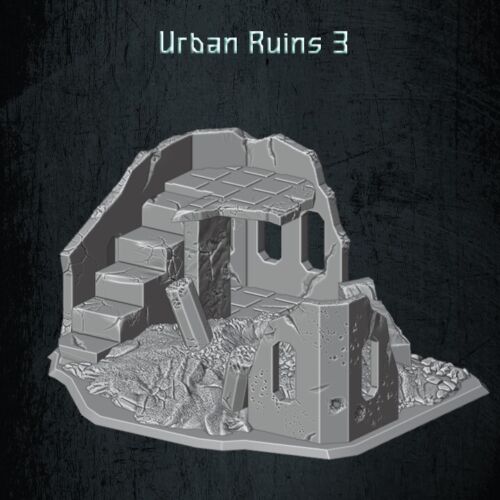 QM 3D Solarian Dragoons Urban Ruins 3 40k Astra Militarum  Stargrave Xenos Rampant 28mm Resin