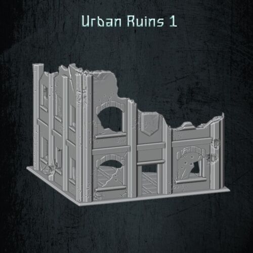 QM 3D Solarian Dragoons Urban Ruins 1 40k Astra Militarum  Stargrave Xenos Rampant 28mm Resin