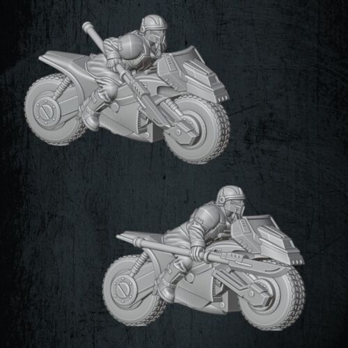 QM 3D Solarian Assault Scout Bikes Rough Rider 40k Astra Militarum Stargrave Xenos Rampant 28mm