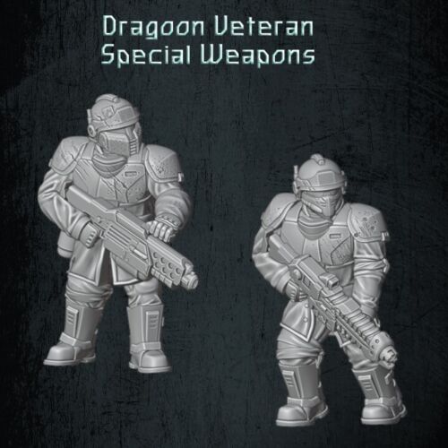 QM 3D Solarian Dragoons Special Weapons 40k Astra Militarum  Stargrave Xenos Rampant 28mm Resin