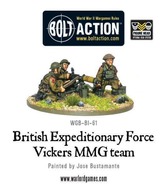 BEF Vickers MMG team Bolt Action by Warlord