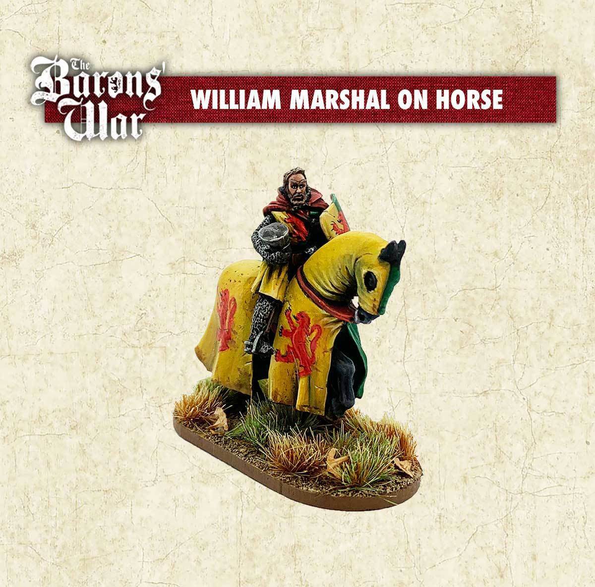 William Marshal on horse:  Footsore medieval historical miniatures